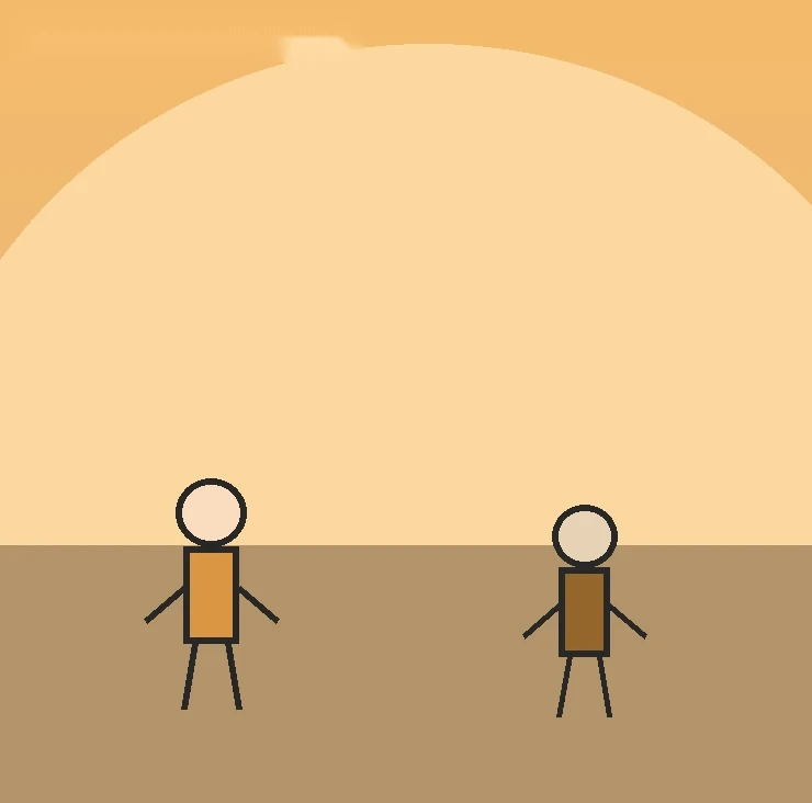 Illustration of “Beyond the Red Dunes” in Cartoon style